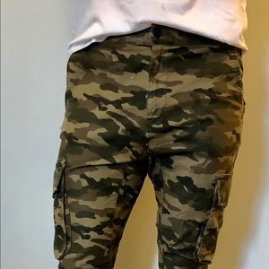 Camo Green Cargo Slim Fit Pant